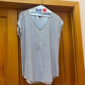 Black and white Express striped top